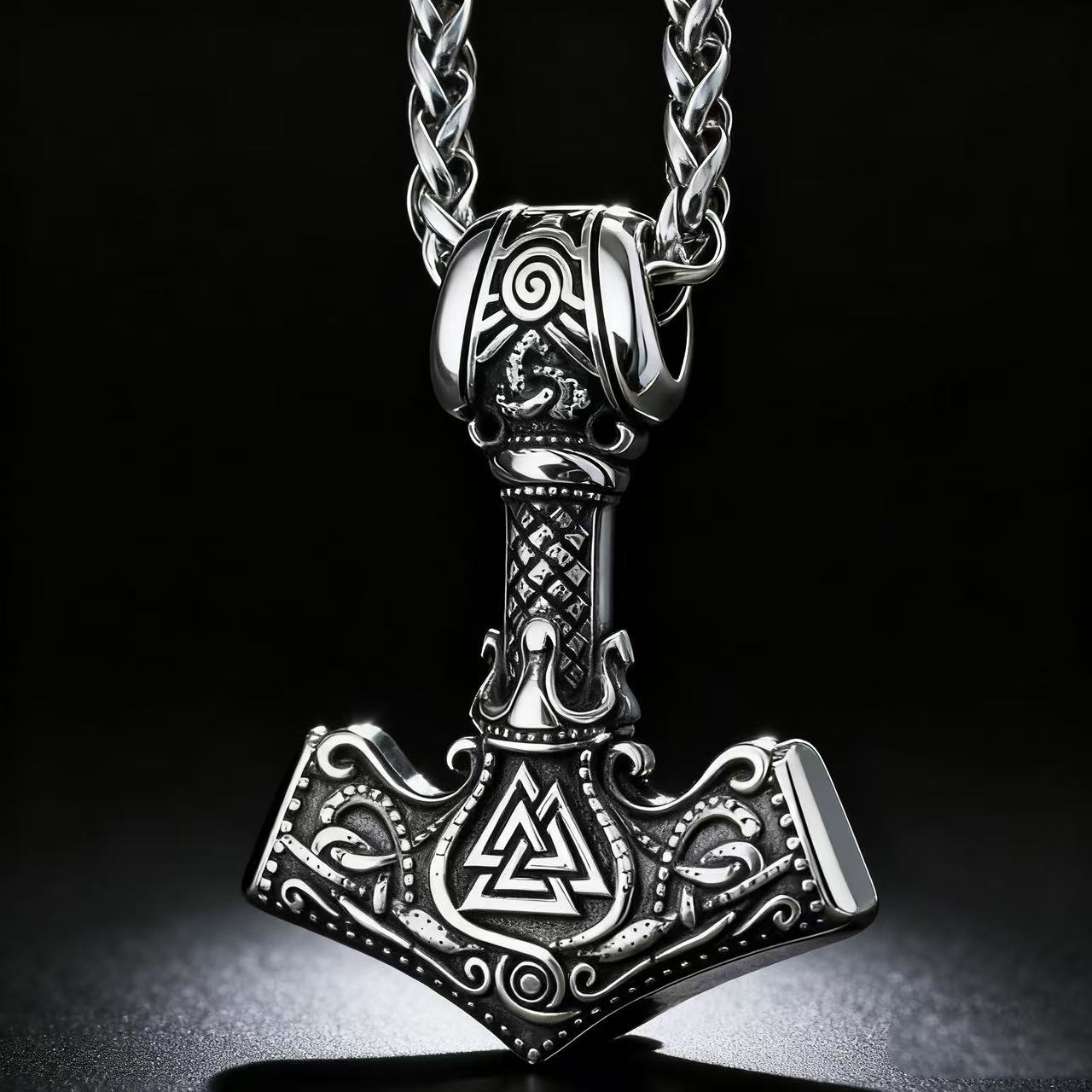 Battle Rope Anchor - HNSP 316L Kalung Liontin Mjolnir Simpul