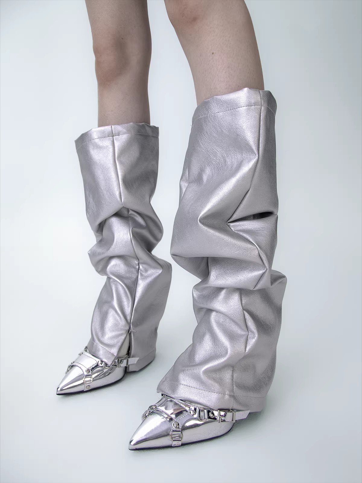 Kaus Kaki Selutut Kulit PU Wan - Knee Sleeve Pair ulasan dan harga