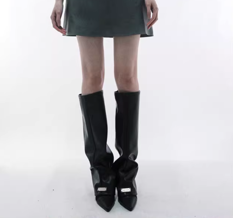 Kaus Kaki Selutut Kulit PU Wan - Knee Sleeve Pair ulasan dan harga